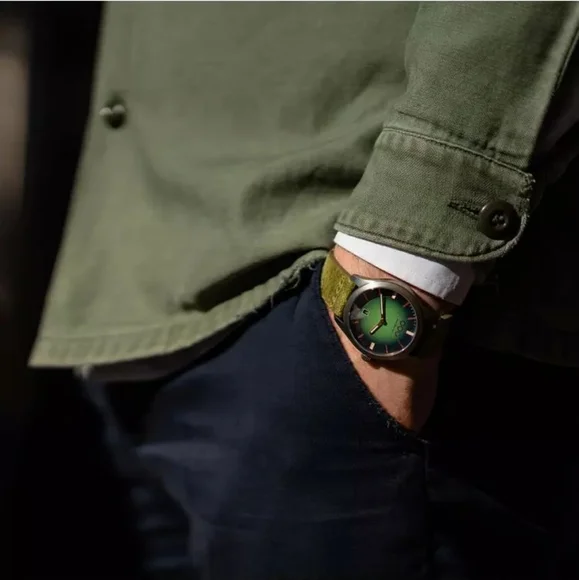 Green and Silver Men's Watch - Picture 6 of 7